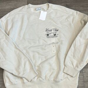 Cotton on box fit Men's Cream Sweater Large